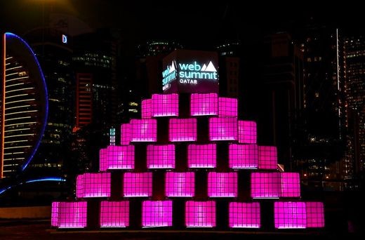 Night Summit stage installation, Web Summit Qatar